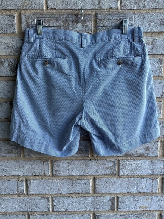 Polo Ralph Lauren White/Blue Striped Classic Fit 6" Shorts Men's Size 31 - Picture 2 of 10